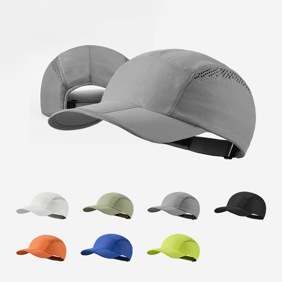 Blank Mesh Perforated Foldable Lightweight Running Cap Wholesale UPF 50+ 5067