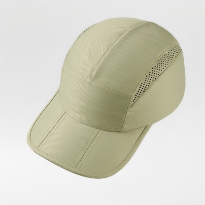 Blank Mesh Unstructured Foldable Running Cap Wholesale UPF 50+ 5067
