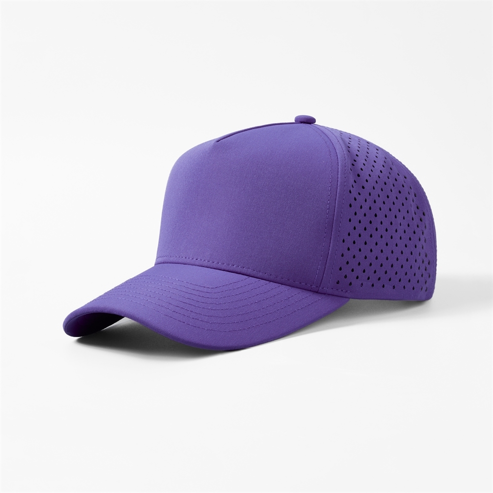 Blank Laser Perforated 5 Panel Performance Snapback Golf Hat Wholesale - 6526 (Recycled Polyester)
