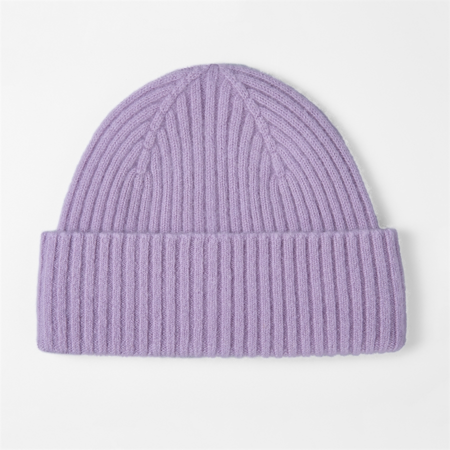 gorro con puños de lana merino