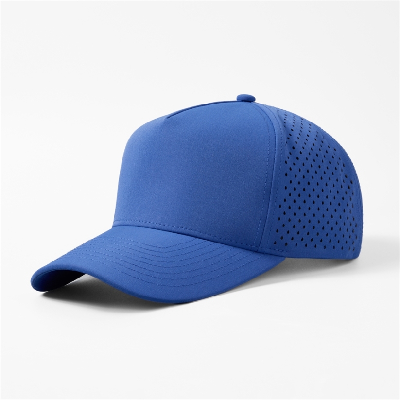 Blank & Custom Laser Perforated 5 Panel Performance Snapback Hat ...