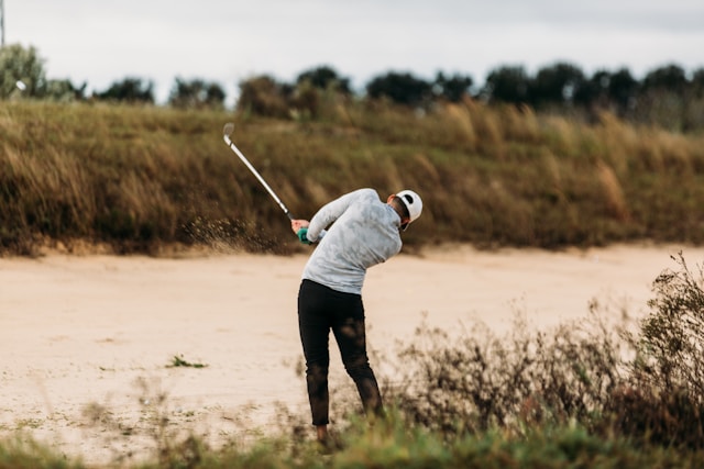 a man wear golf hat