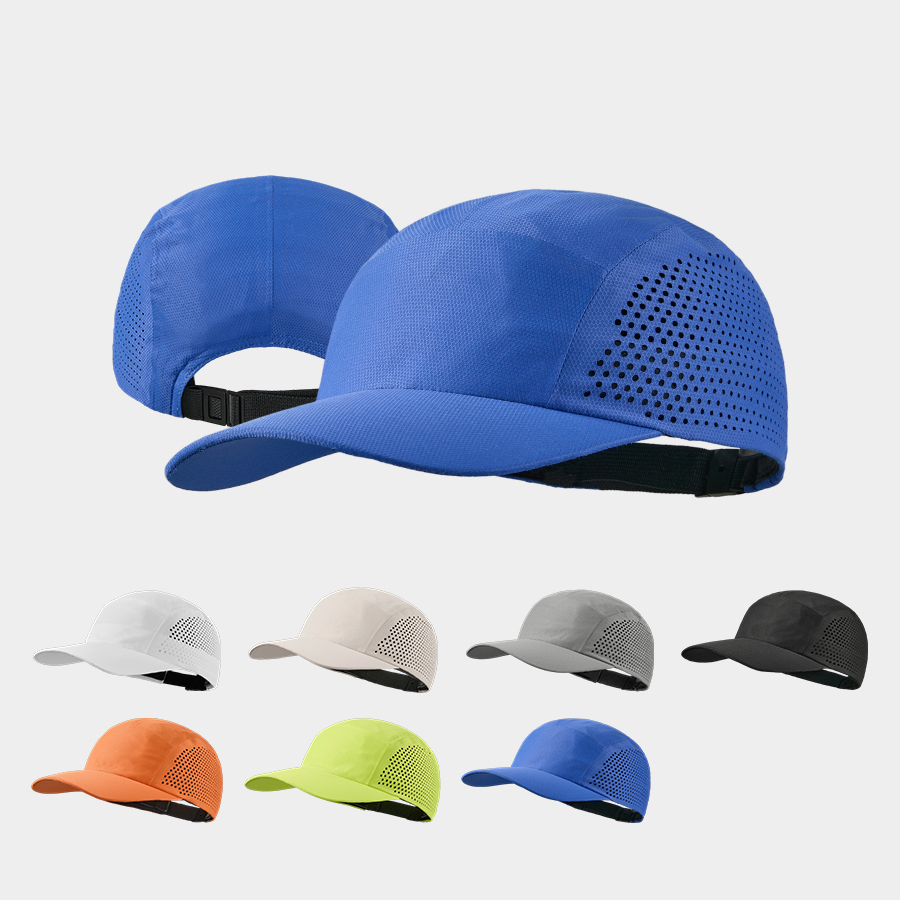 Blank Water Repellent Seamless Lightweight Perforated Running Cap - 5027