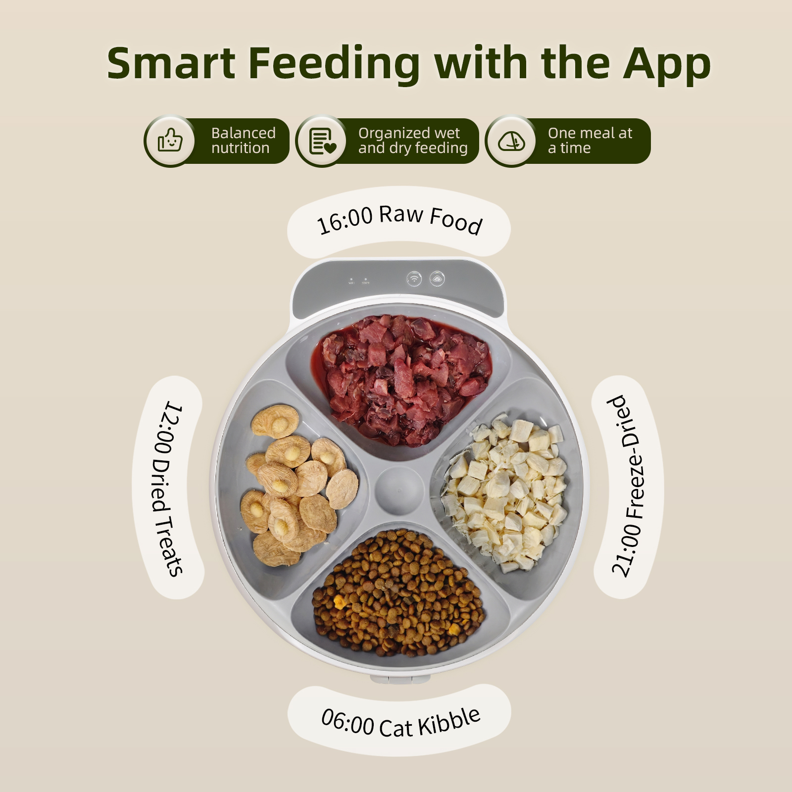 New Series Smart Automatic Pet Feeder with App Control Timed Fresh Food Dispenser Anti-Jam Bowl for Cats Dogs
