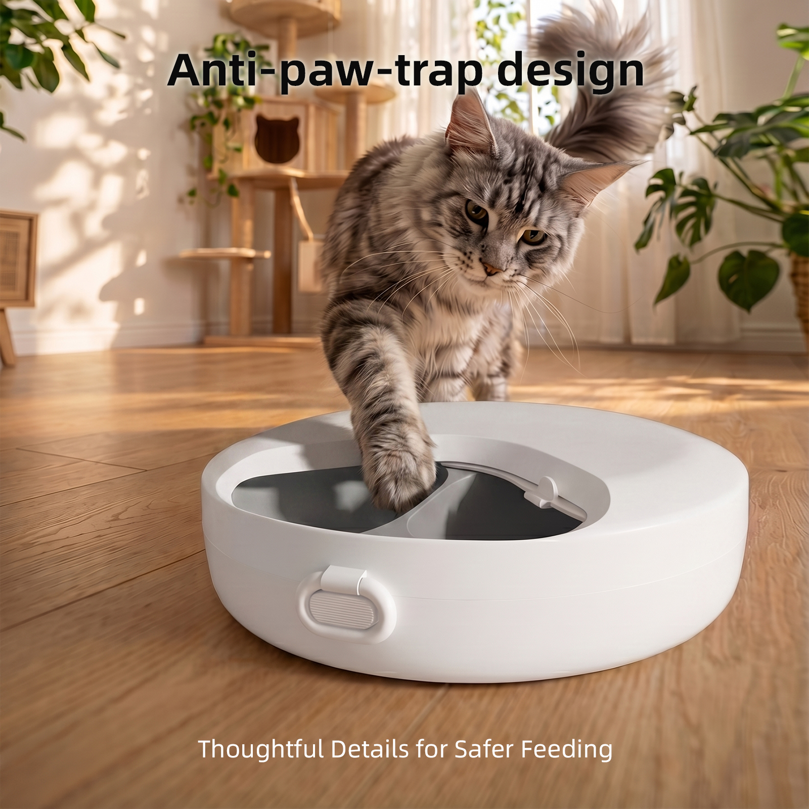 New Series Smart Automatic Pet Feeder with App Control Timed Fresh Food Dispenser Anti-Jam Bowl for Cats Dogs