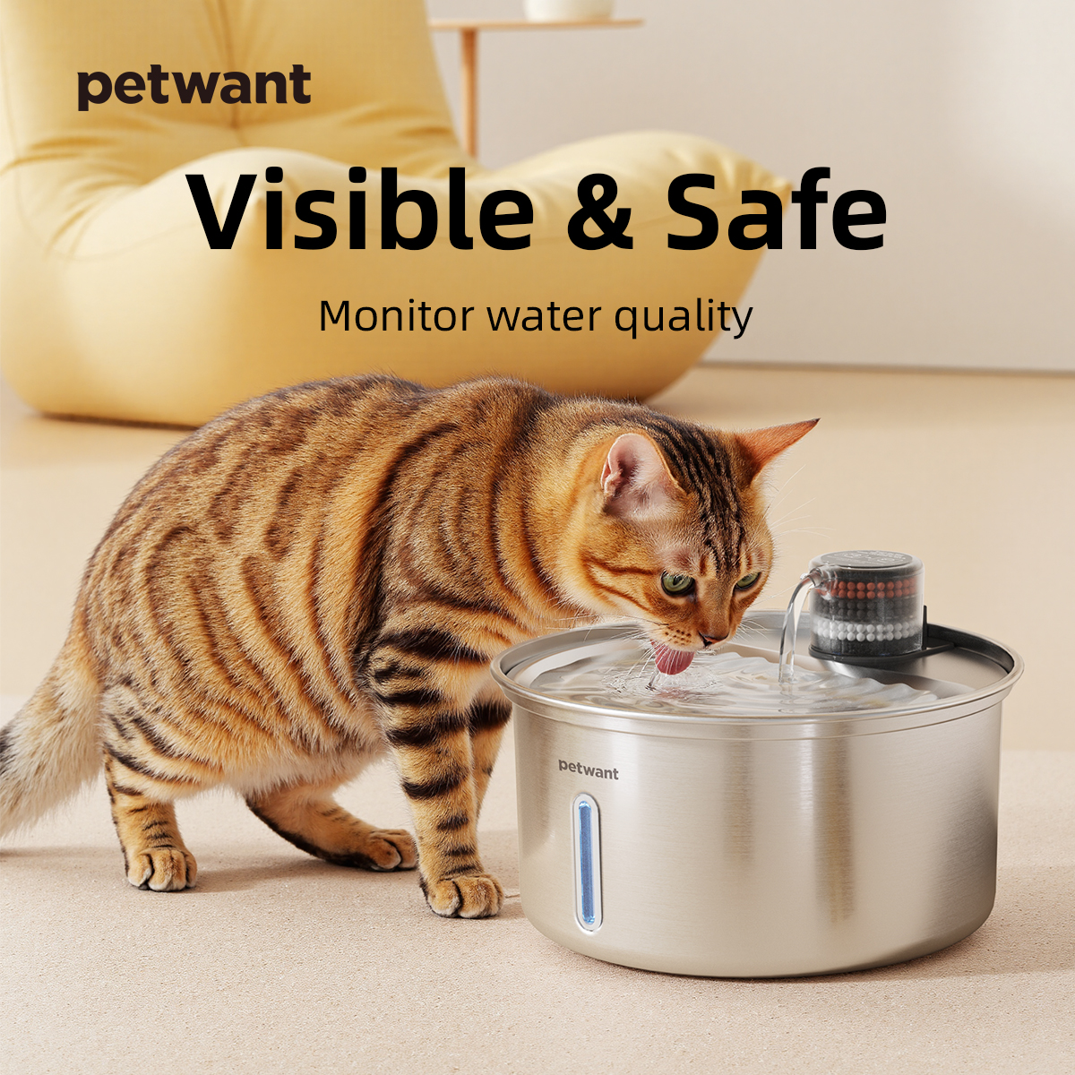 Portable Automatic Electric Pet Cat Water Bowl Cat Fountain Water Drinking Feeder Cat Water Fountain