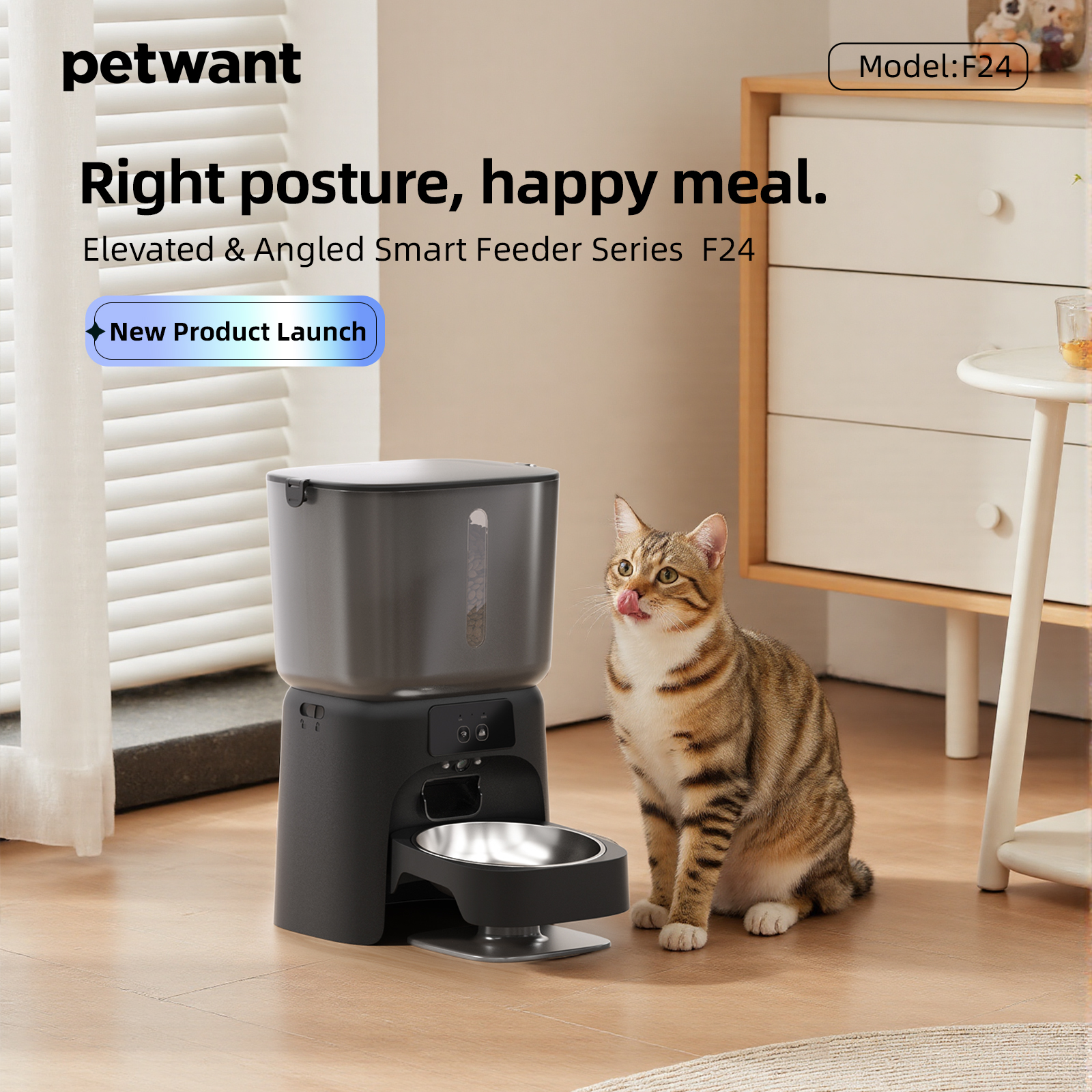 New Series Factory Smart Automatic Pet Feeder 6L WiFi APP Control Smart Detection Dual Bowls Dual Meals for Cats Dogs