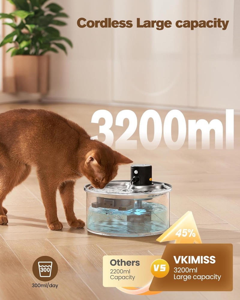 New Cat Water Dispenser Automatic Filter Circulating Running Water Silent Filter element Filter Smart Pets Drinker