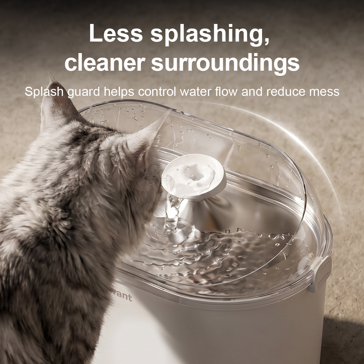 Smart Pet Water Fountain 2.5L Wireless Cat Dog Drinking Dispenser Cat Water Fountain with 4000mAh Battery WiFi App Control