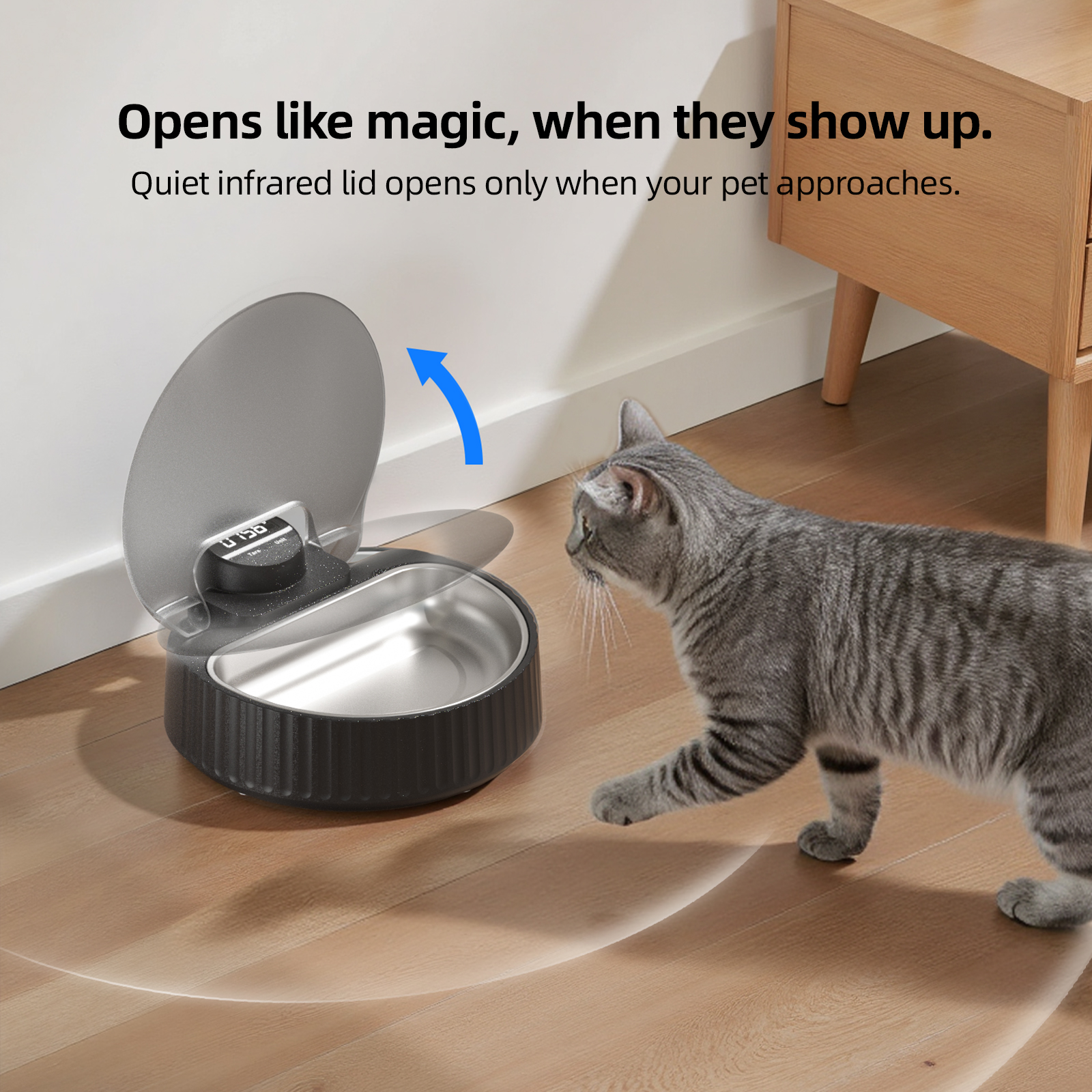 New Series Automatic Switch Function Sensor Weighing Bowl Feeder Battery-Powered Freshness Preservation for Dry & Wet Food