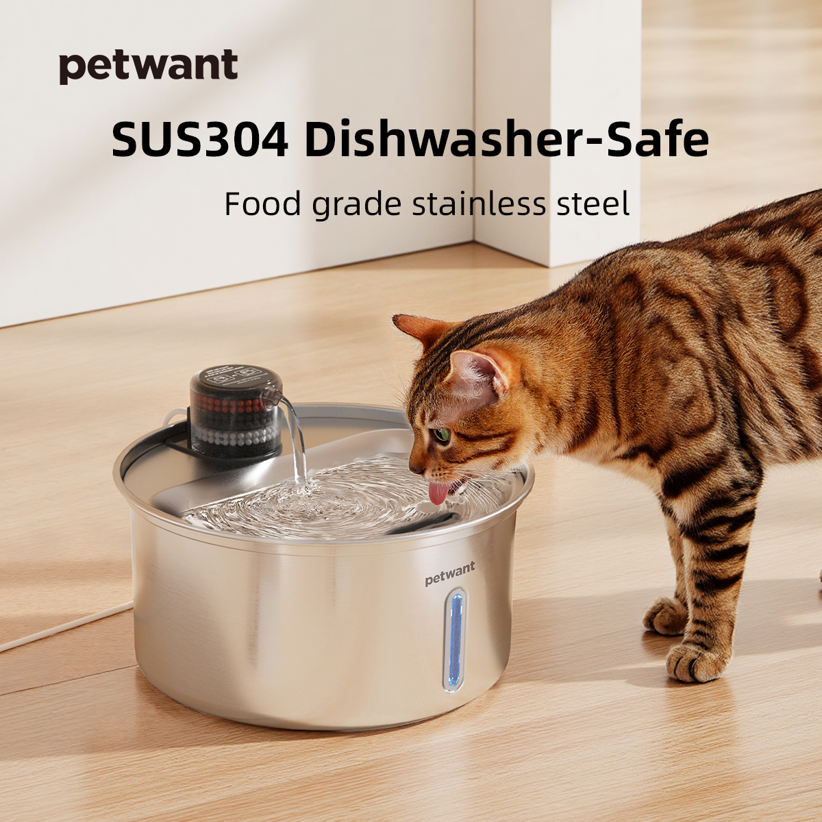 Portable Automatic Electric Pet Cat Water Bowl Cat Fountain Water Drinking Feeder Cat Water Fountain