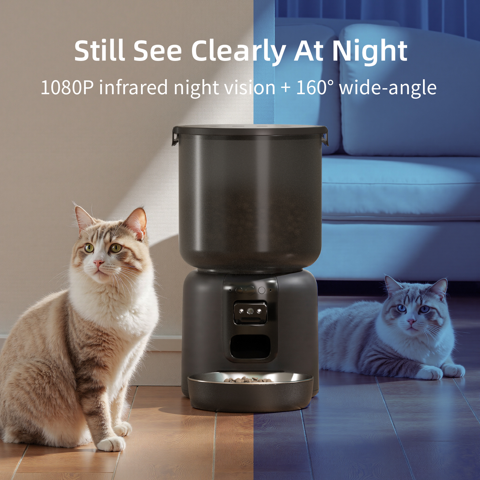 Factory Cat Dog 4L Feeder WiFi APP Remote Control Timed Smart Automatic Pet Feeder for Dogs Cats