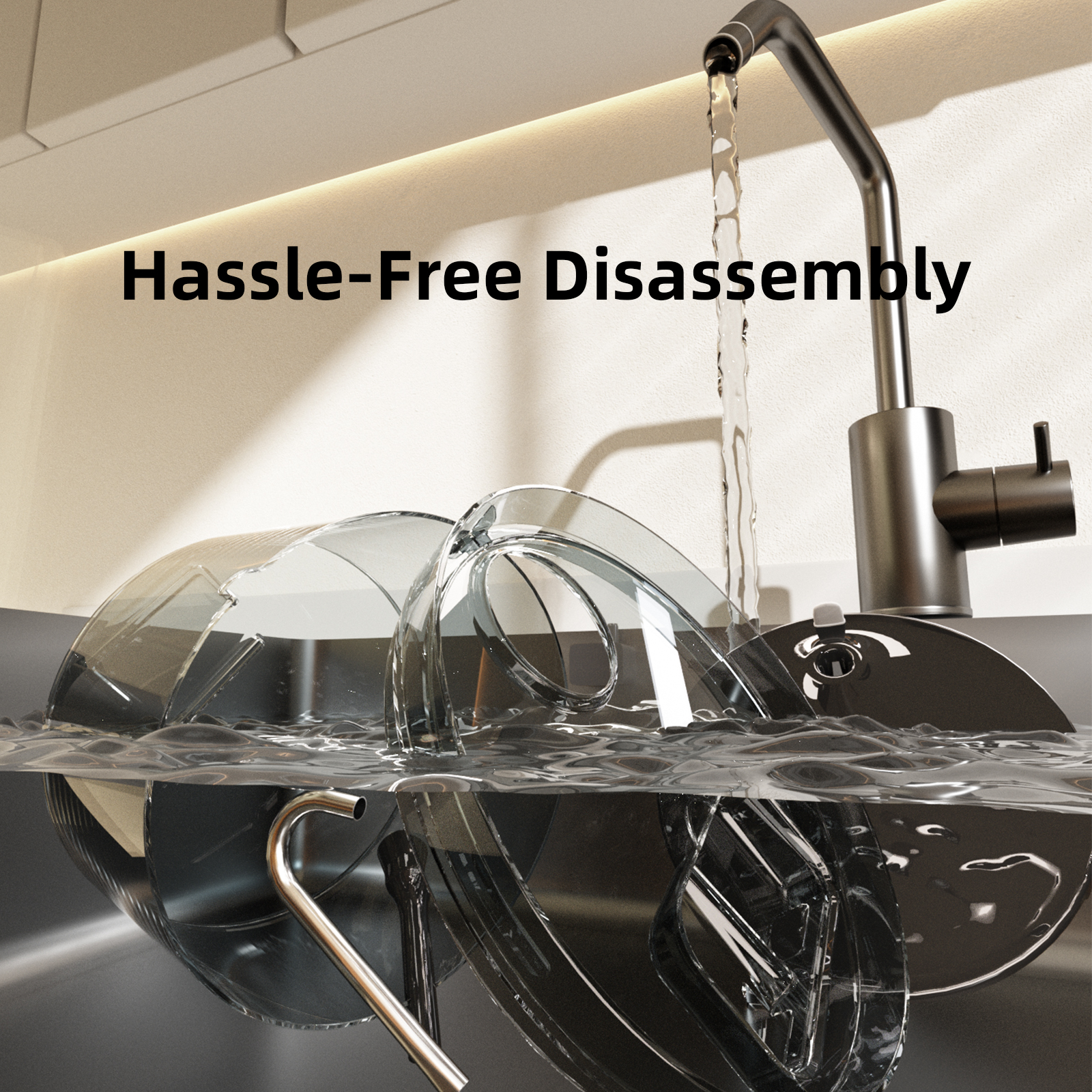 2.2L Self-Cleaning Pet Water Fountain Stylish Detachable & Washable with Filter for Cats for Small Animals ABS Material