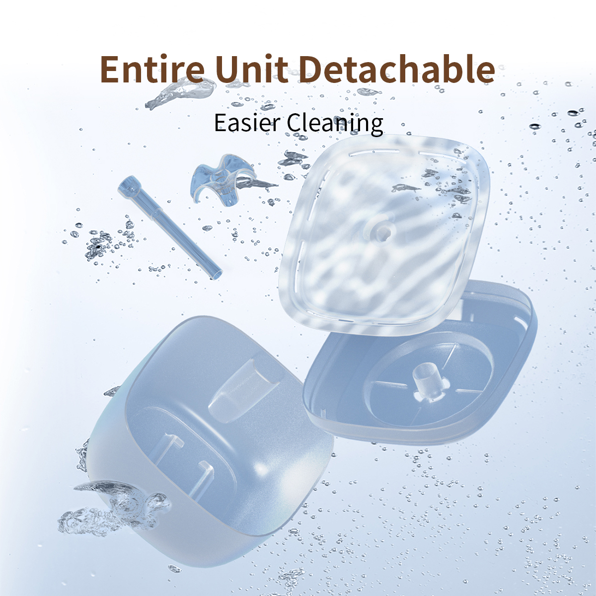 Petwant Cat Water Fountain 2L 360° Waterfall Shower Head 4-layer Filtration Ultra-quiet Water Pump Automatic Water Feeder