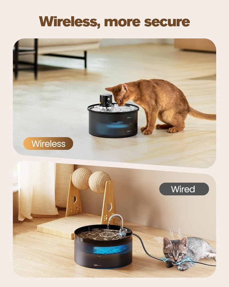New Cat Water Dispenser Automatic Filter Circulating Running Water Silent Filter element Filter Smart Pets Drinker
