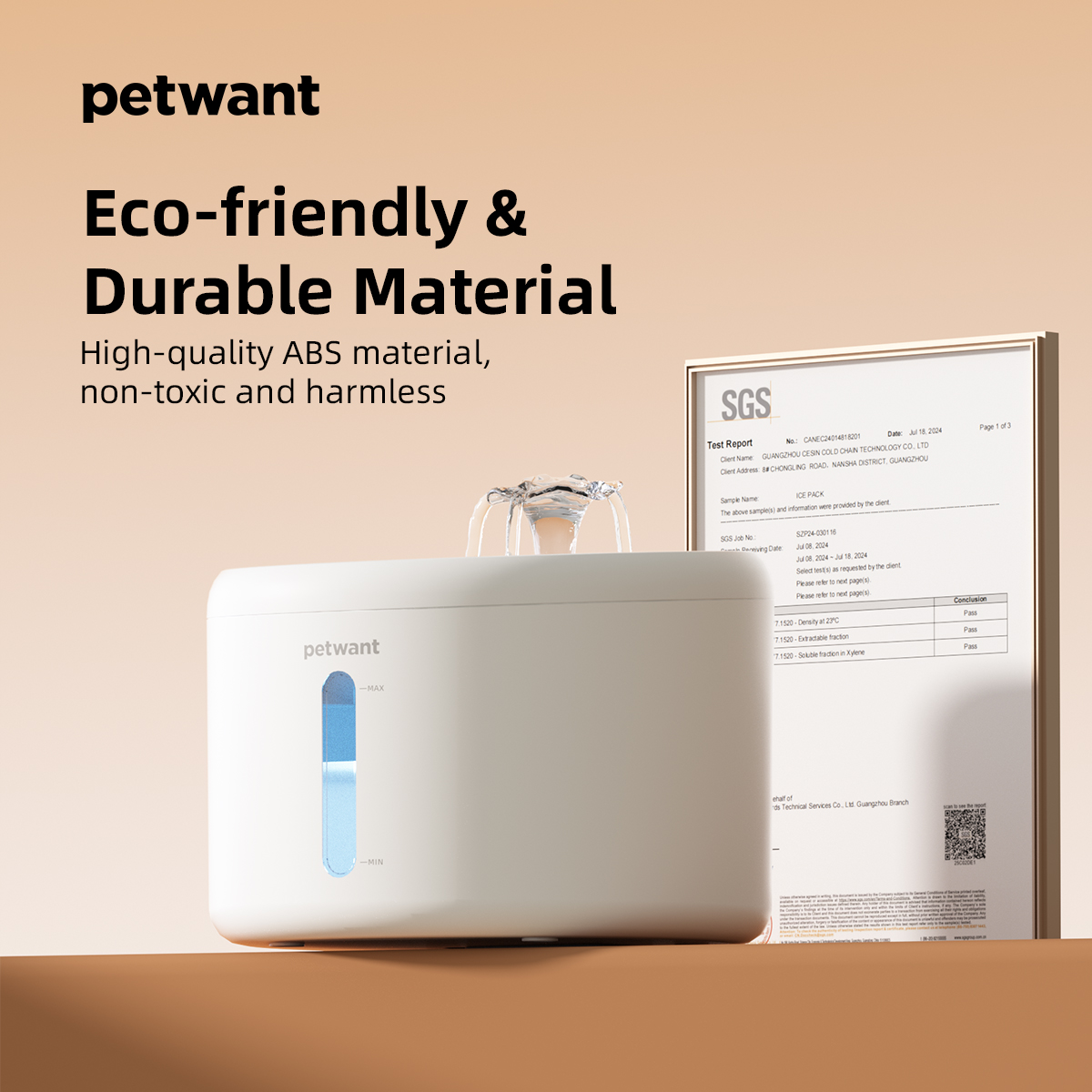 Petwant Cat Drink Fountain 2.4L Triple Filtration System Ultra-Quiet Machine Washable for Cats Water Drink