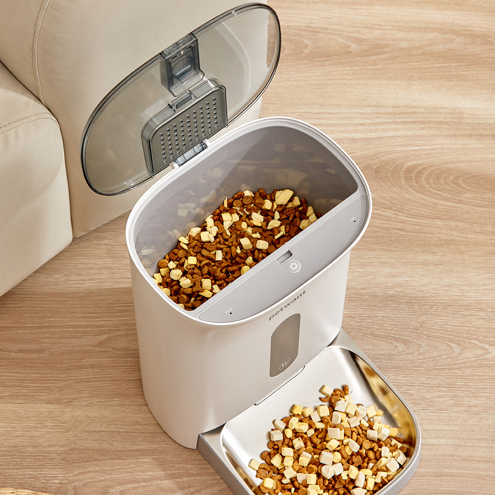 Petwant Smart Pet Feeder 4.5L Visible APP WIFI Control Timed Voice Recorder Automatic Feeder of Cats