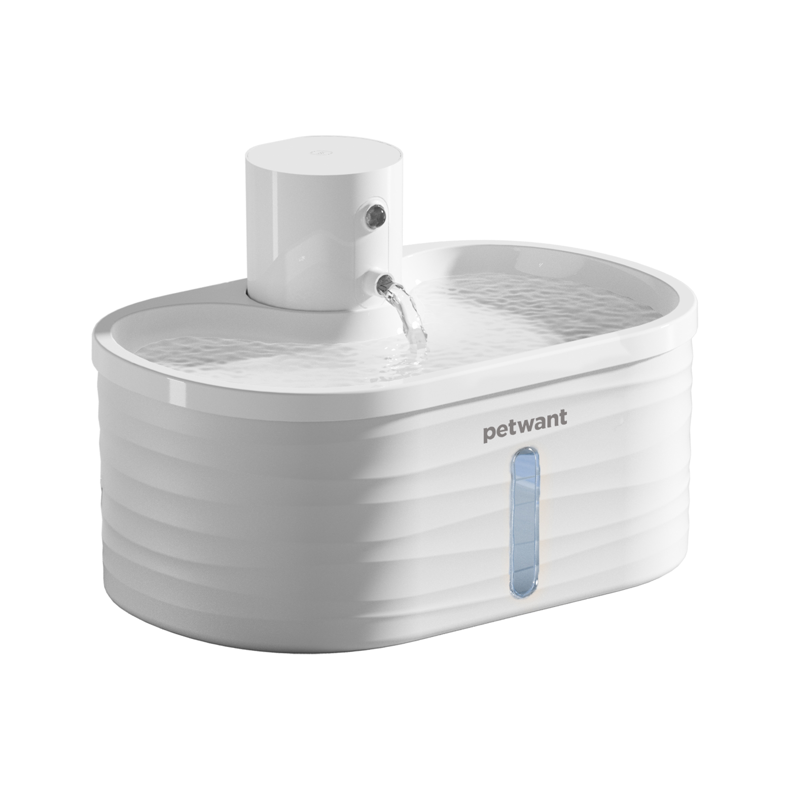 Petwant Cat Water Fountain 2.5L Wireless Rechargeable Battery Operated Infrared Sensor 3 Flow Modes BPA-Free Quiet Pump Pet Water Dispenser