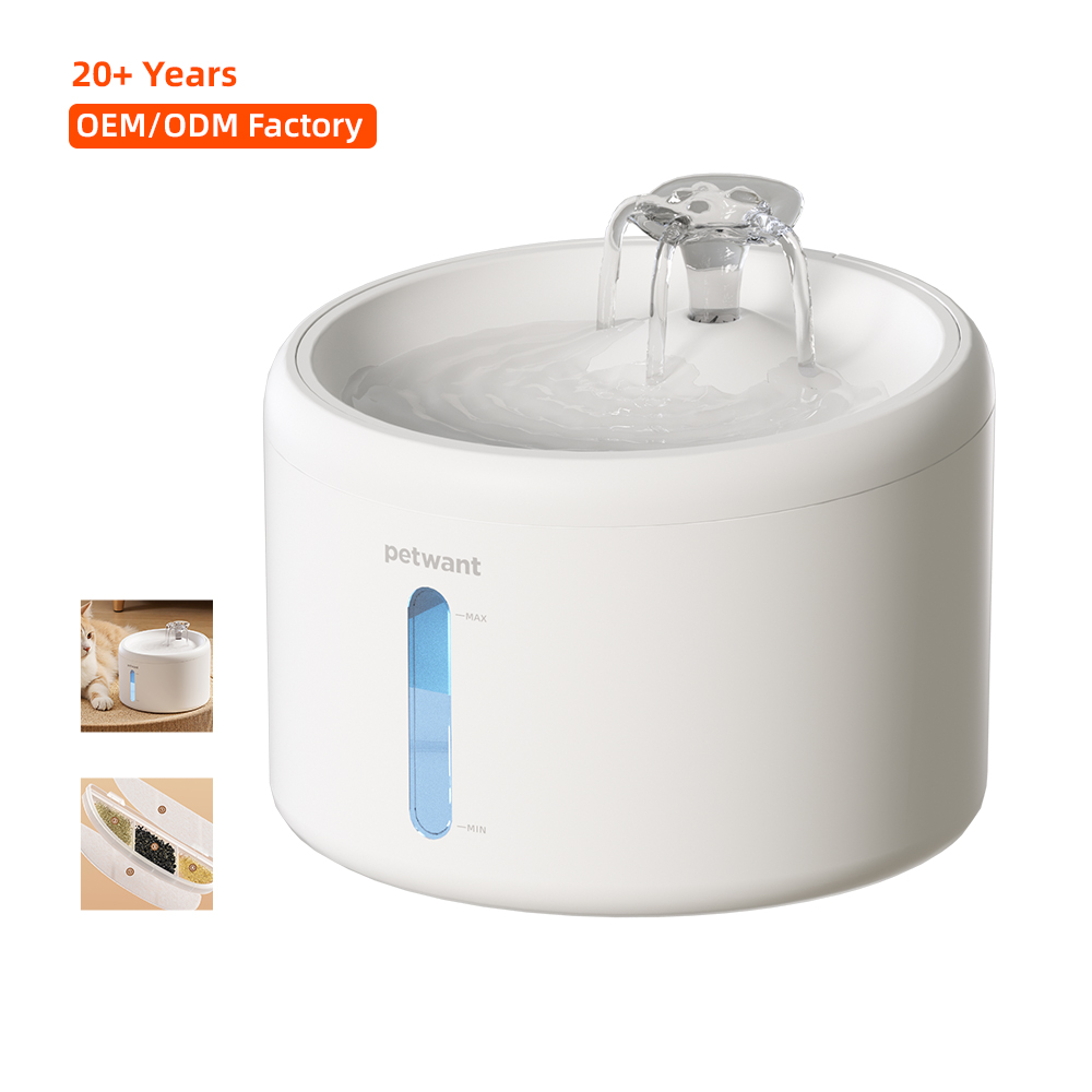 Petwant Cat Drink Fountain 2.4L Triple Filtration System Ultra-Quiet Machine Washable for Cats Water Drink