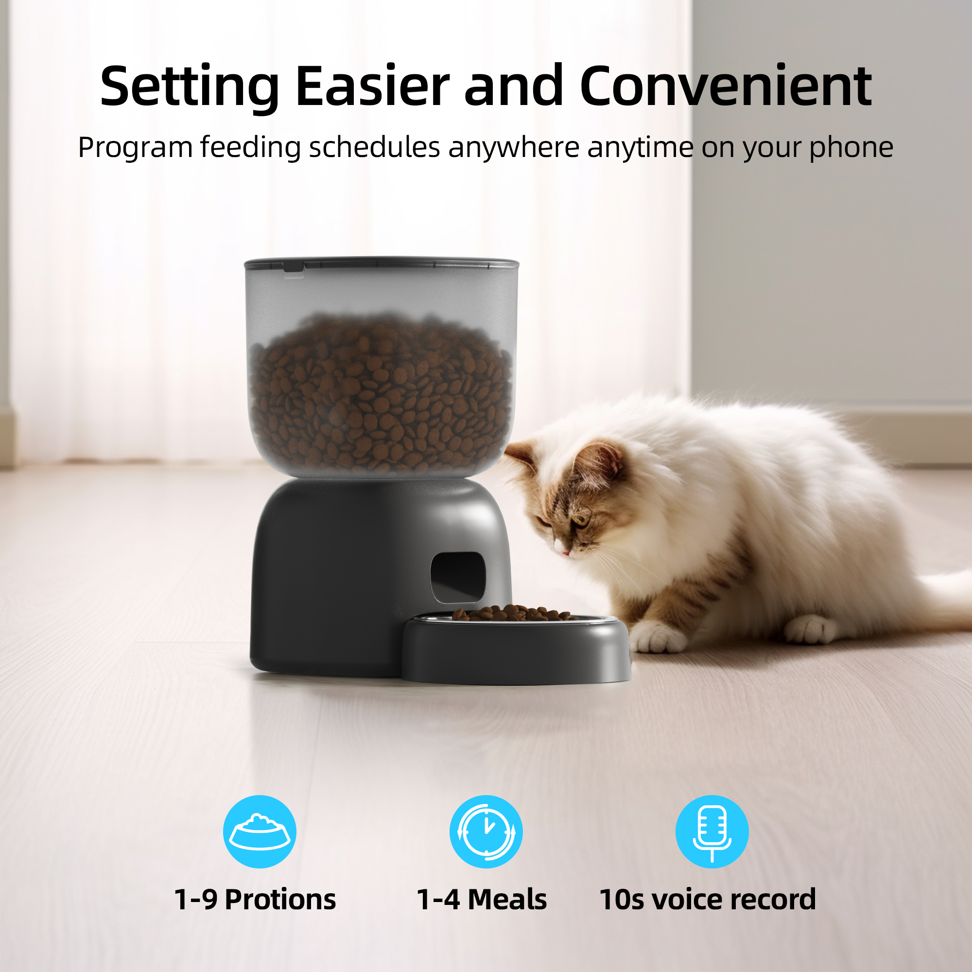 Smart Pet Feeder 3L WIFI App Control