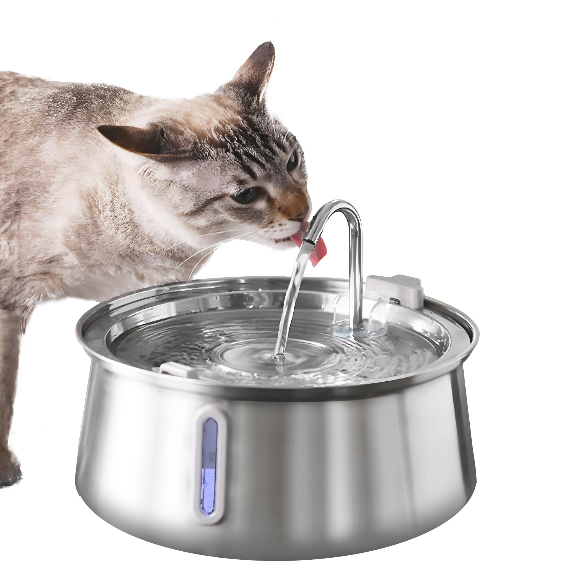 Petwant OEM ODM 4L Stainless Steel Ultra Quiet Pump Dishwasher Safe Quadruple Filtration Automatic Pet Cat Water Fountain 