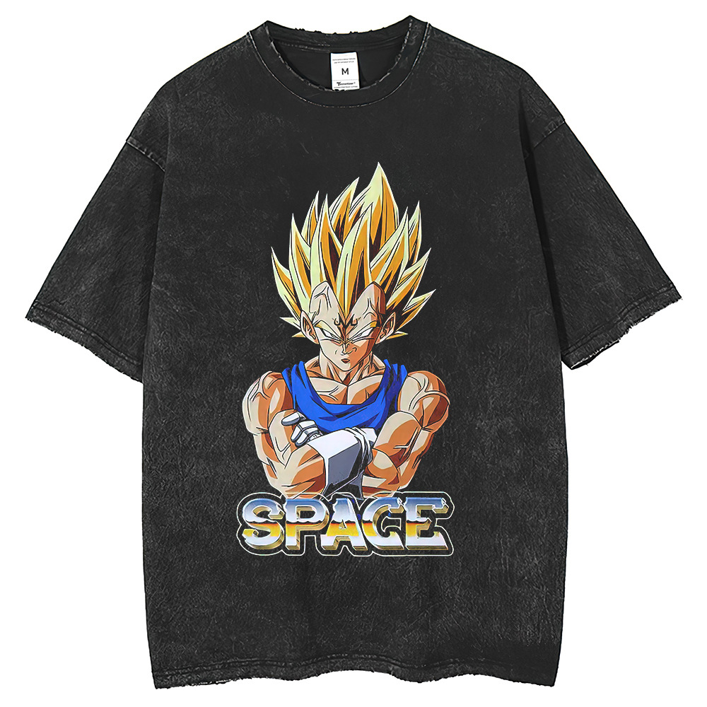 Retro Dragon Ball Super Saiyan Vegeta Printing Shirt