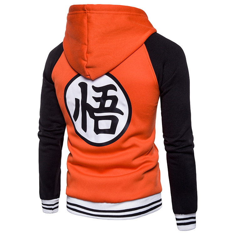 Dragon Ball Letter 悟 printing Hoodies Jacket America Size