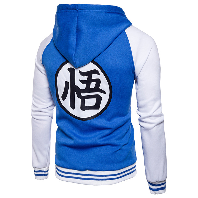Dragon Ball Letter 悟 printing Hoodies Jacket America Size