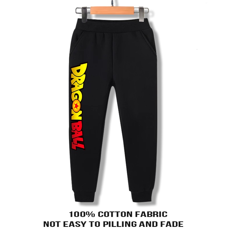 Dragon Ball Super saiyan Goku Pants Black Color Trousers for Children 