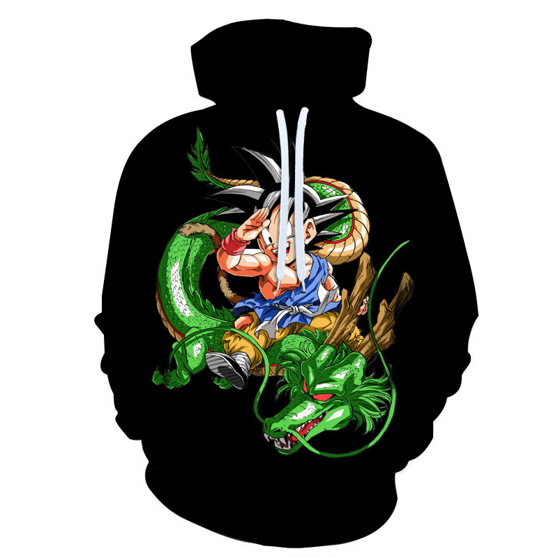 [Copy]Fridayanime Dragon Ball Z Little Goku 亀 Printing Blue Hoodies For Kids
