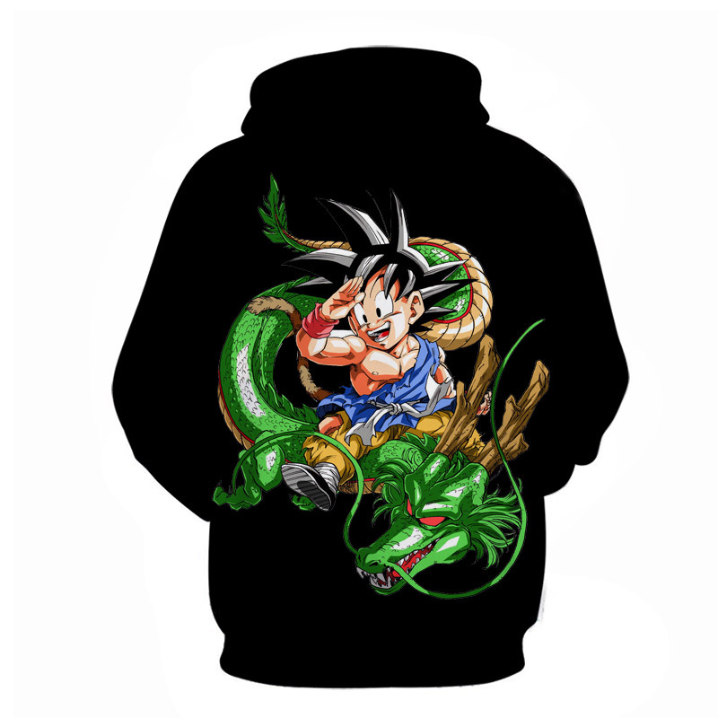 [Copy]Fridayanime Dragon Ball Z Little Goku 亀 Printing Blue Hoodies For Kids