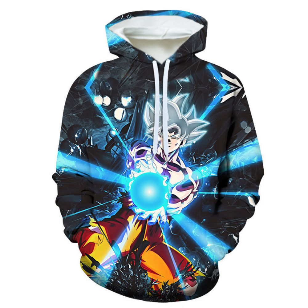 [Copy]Fridayanime Dragon Ball Z Little Goku 亀 Printing Blue Hoodies For Kids