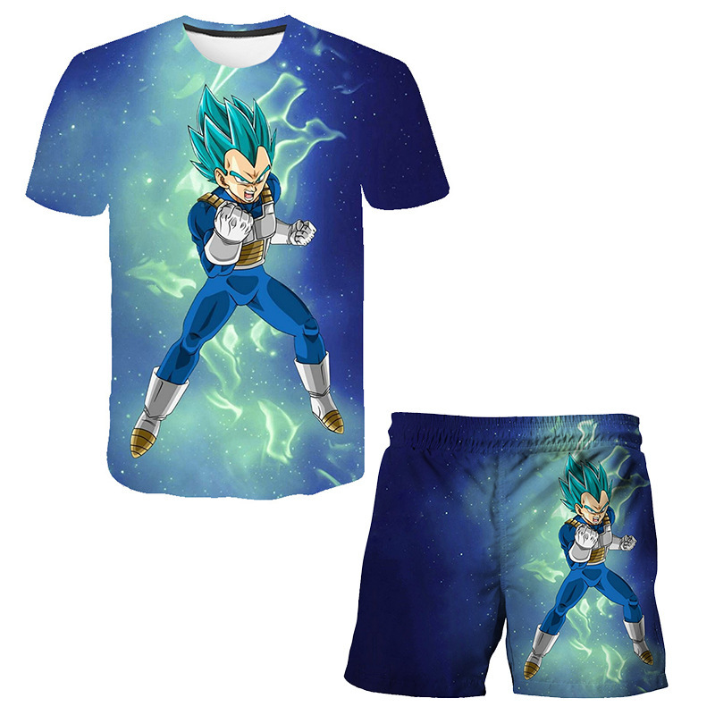 Fridayanime Dragon Ball Super Saiyan God Vegeta Blue Hair Kids Suit