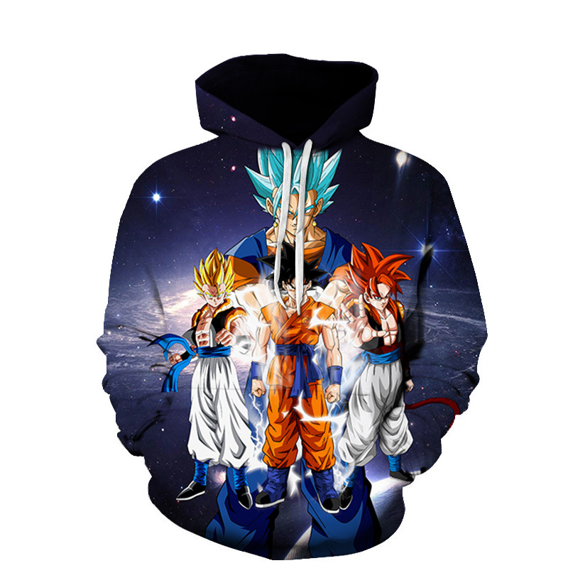 [Copy][Copy]Fridayanime Dragon Ball Z Little Goku 亀 Printing Blue Hoodies For Kids
