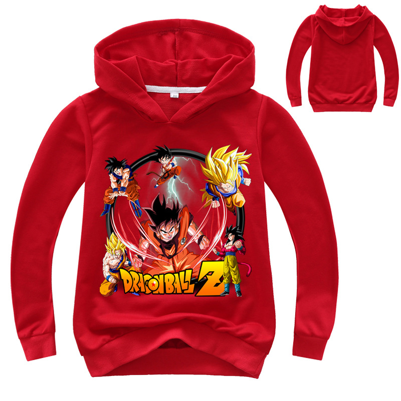 [Copy][Copy]Fridayanime Dragon Ball Z Little Goku 亀 Printing Blue Hoodies For Kids