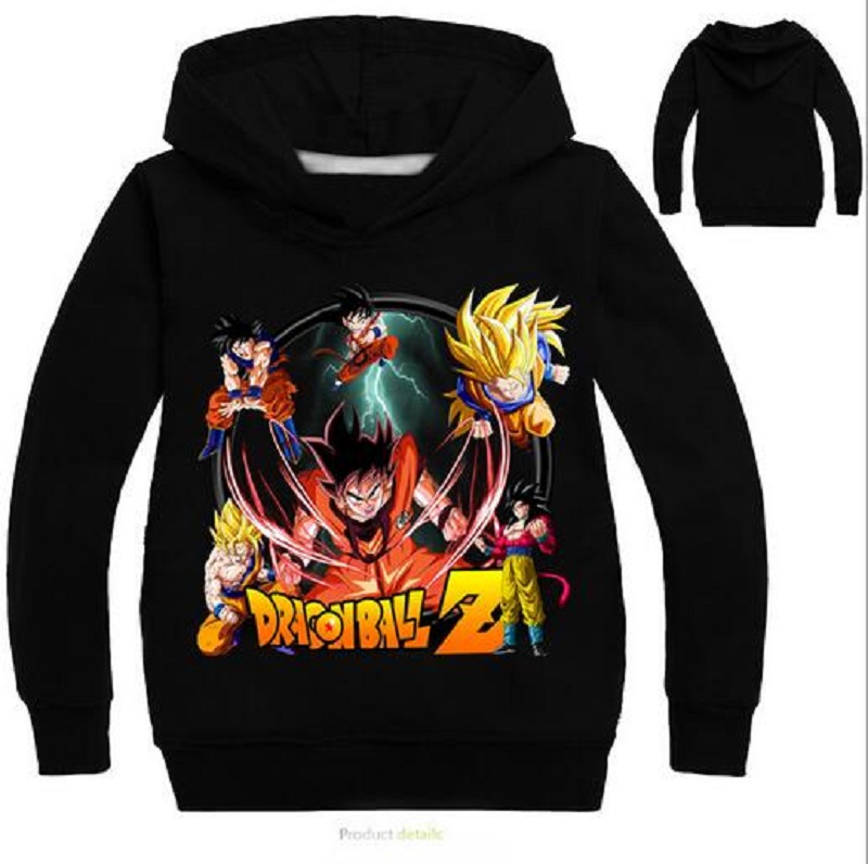 Fridayanime Dragon Ball Z Little Goku 亀 Printing Blue Hoodies For Kids