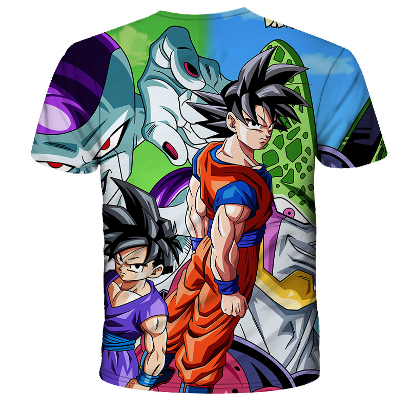 Dragon ball Z Super Saiyan Goku Gohan Frieza Cell Printing Shirt