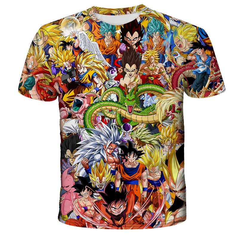 Japan Anime Dragon Ball Big Family Printing Shirt