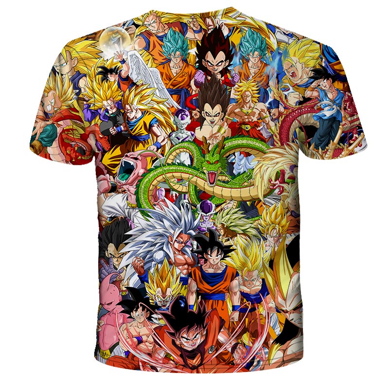 Japan Anime Dragon Ball Big Family Printing Shirt