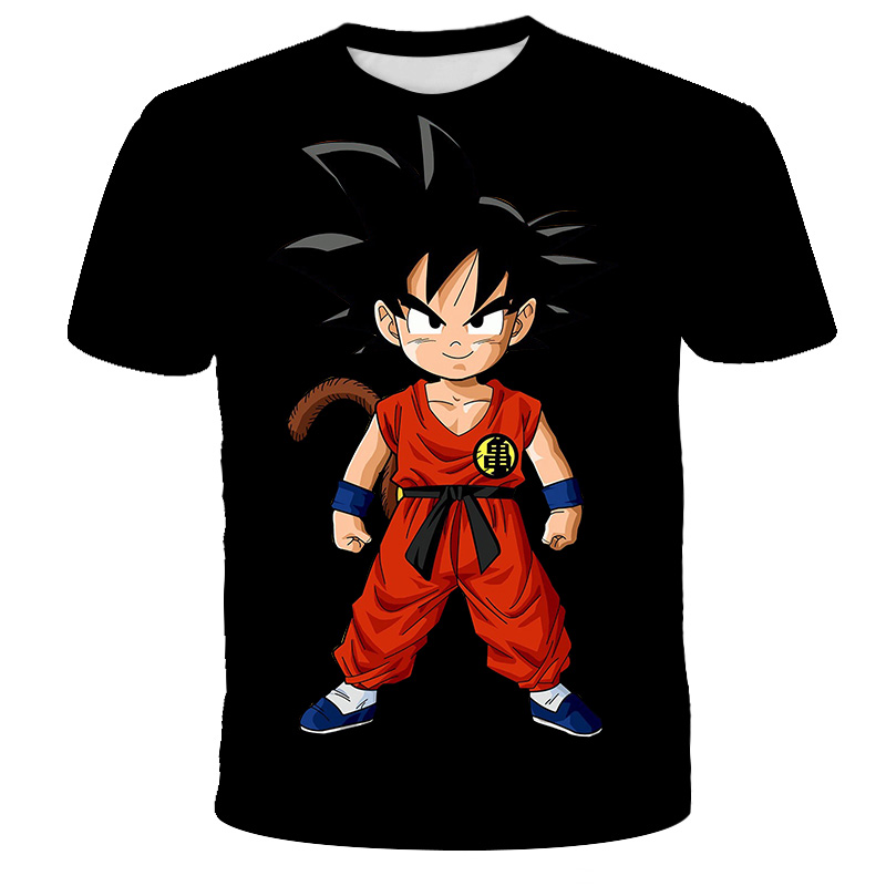 Dragon Ball Little Goku krillin Master Roshi Printing Shirt