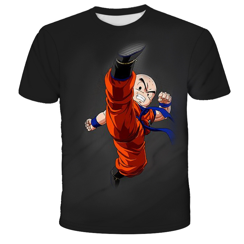 Dragon Ball Little Goku krillin Master Roshi Printing Shirt