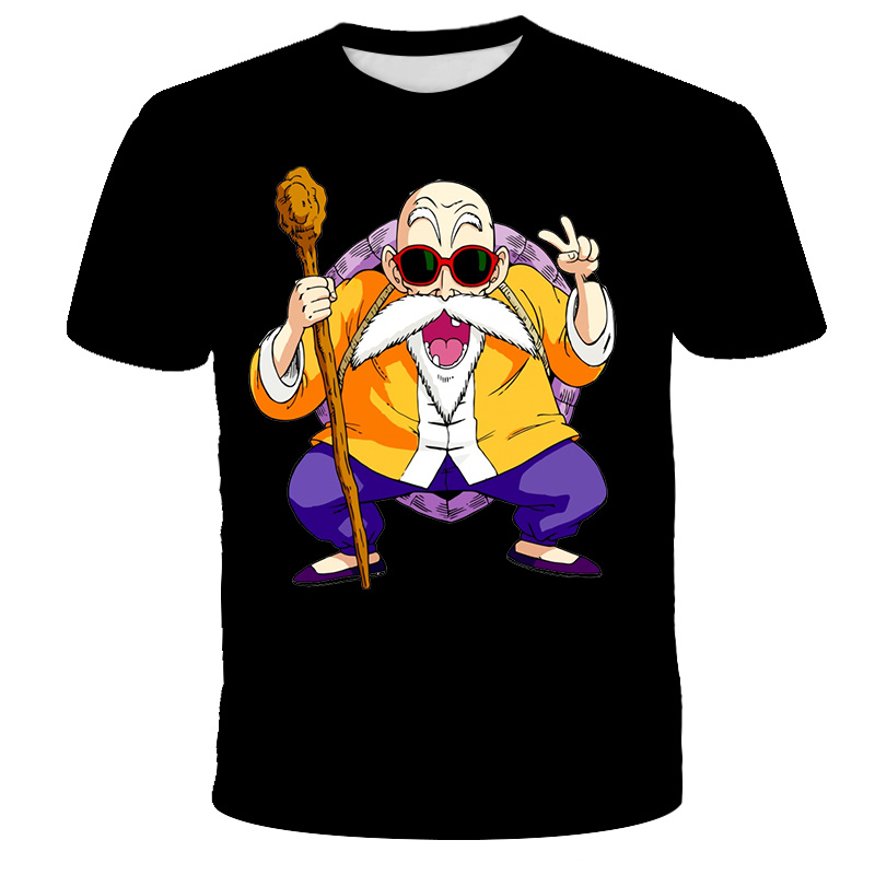 Dragon Ball Little Goku krillin Master Roshi Printing Shirt