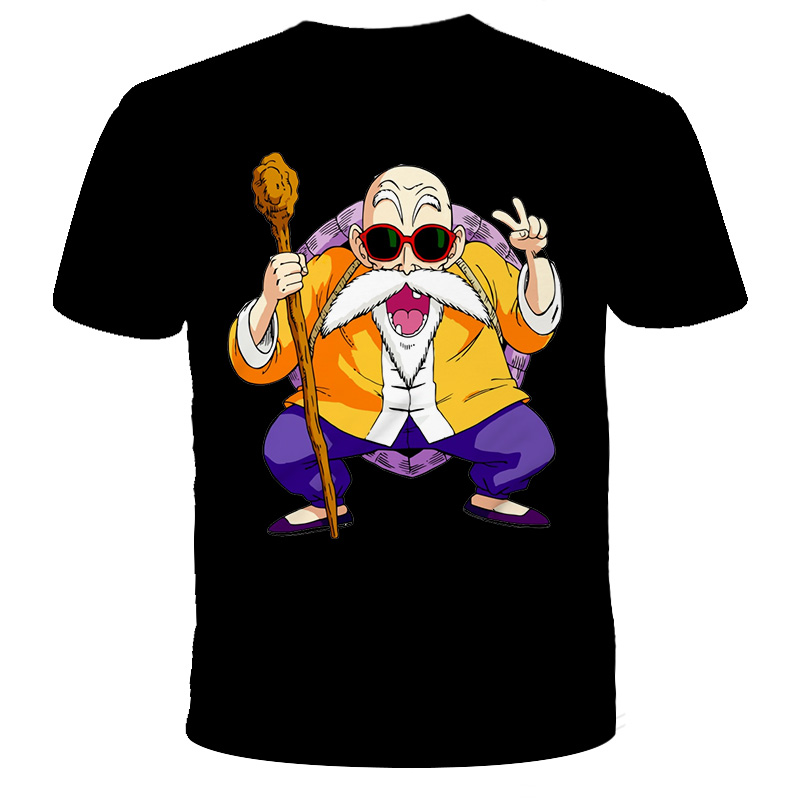 Dragon Ball Little Goku krillin Master Roshi Printing Shirt