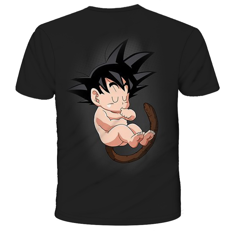 Little Infant Goku Sleeping Printing Shirt