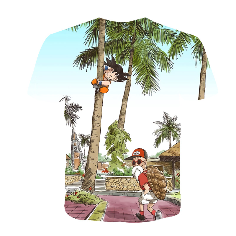 Dragon Ball Z Little Goku Master Roshi Printing Shirt