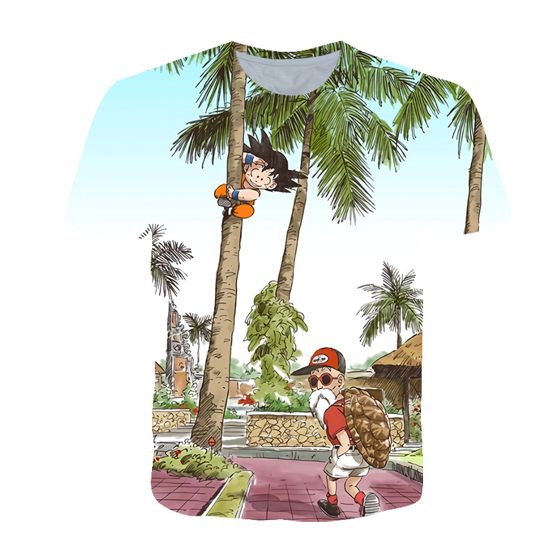 Dragon Ball Z Little Goku Master Roshi Printing Shirt