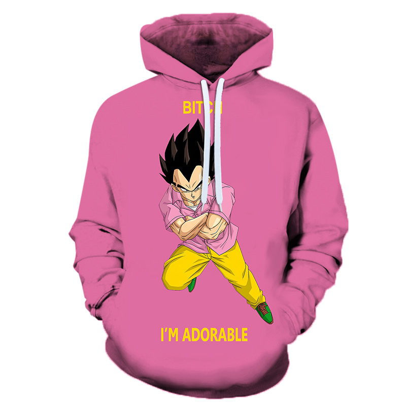 Dragon Ball Z Vegeta Pink Hoodies