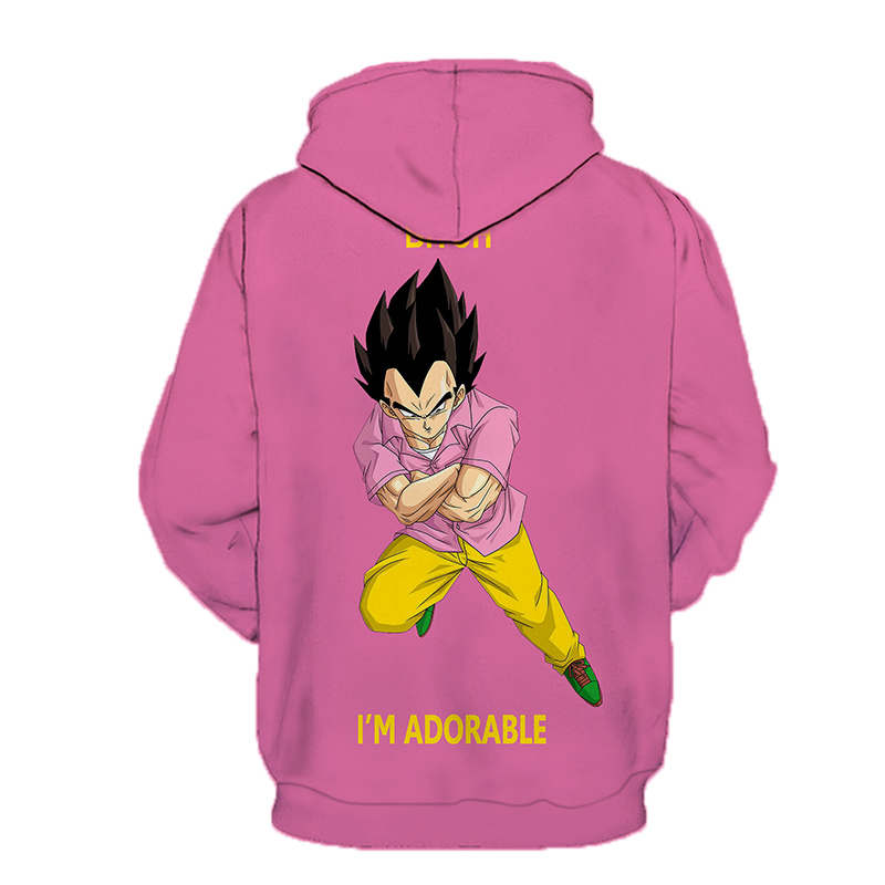 Dragon Ball Z Vegeta Pink Hoodies