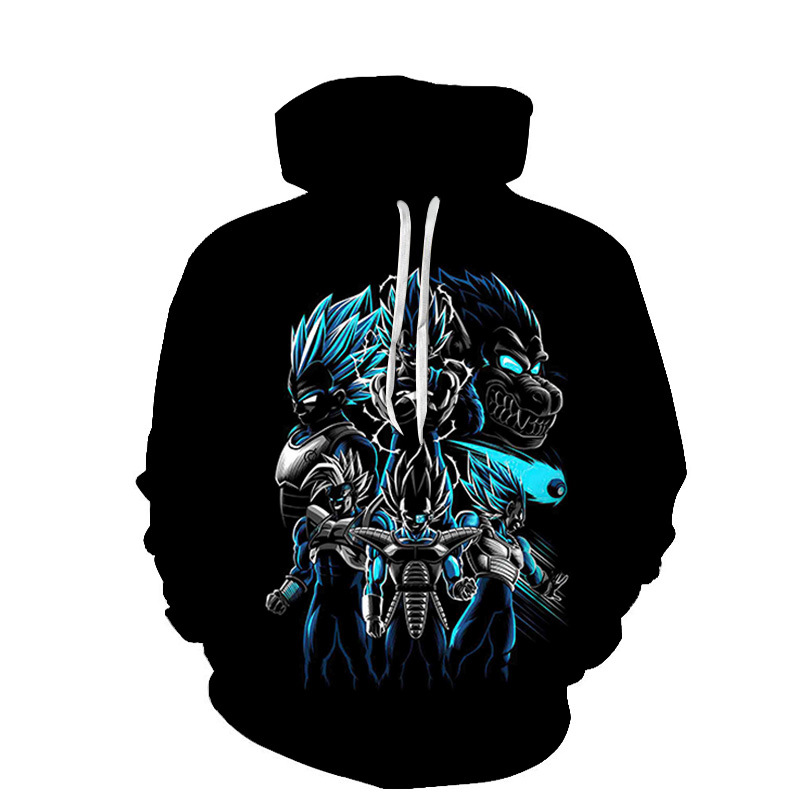 [Copy][Copy][Copy][Copy][Copy]Fridayanime Dragon Ball Z Little Goku 亀 Printing Blue Hoodies For Kids