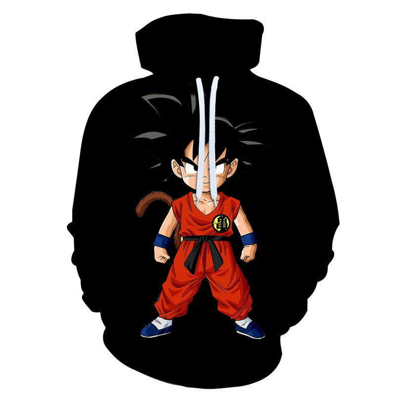 [Copy][Copy][Copy]Fridayanime Dragon Ball Z Little Goku 亀 Printing Blue Hoodies For Kids